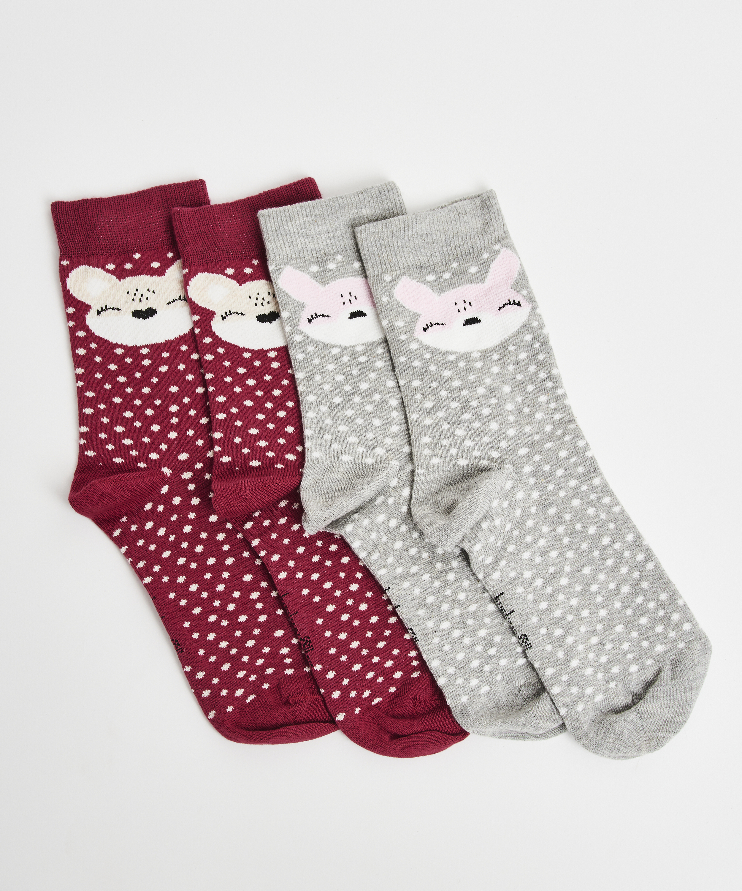 2 Pairs of Socks, Gray, main