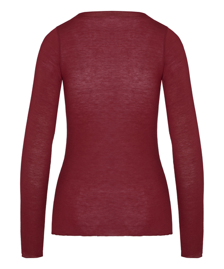 super soft Boatneck shirt with Cashmere, Red