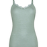 super soft Lace V-Neck cami with Cashmere, Green