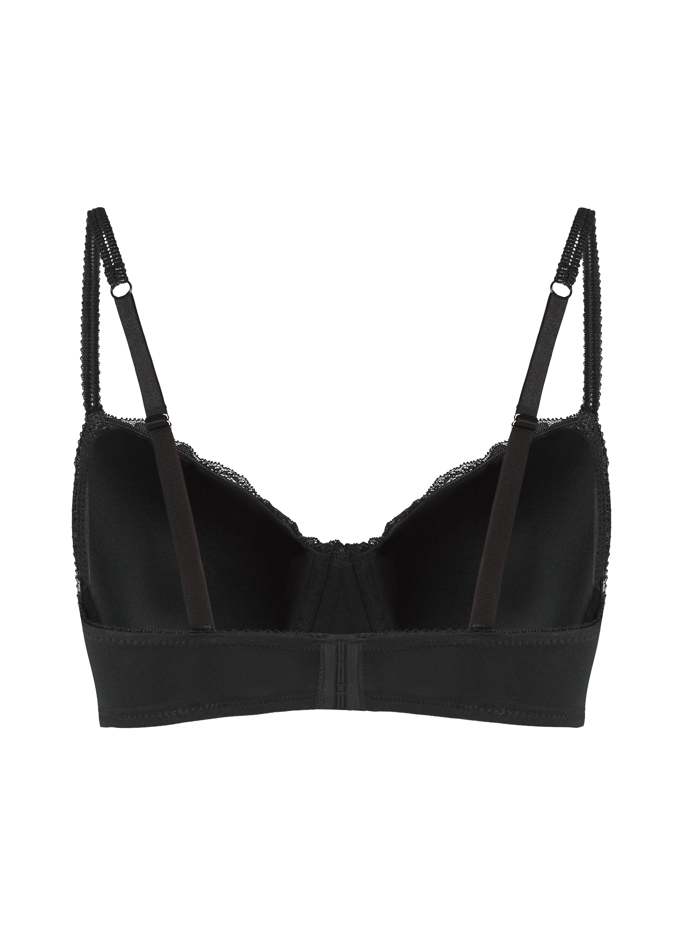 Secret Lace Padded Underwired Bra, Black, main