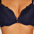 Marine Padded Push-Up Underwired Bra, Blue
