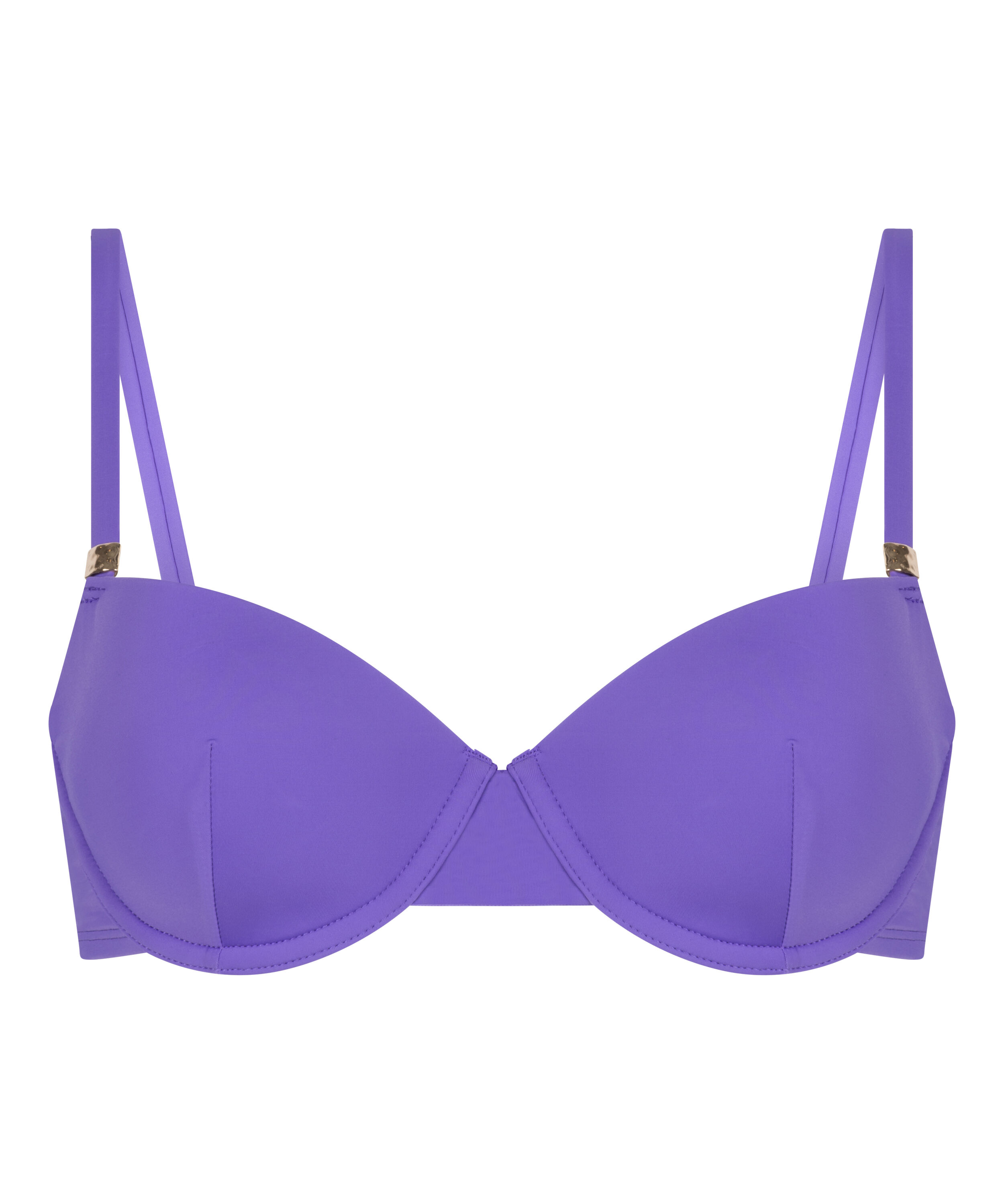 Luxe Padded Underwired Bikini Top, Purple
