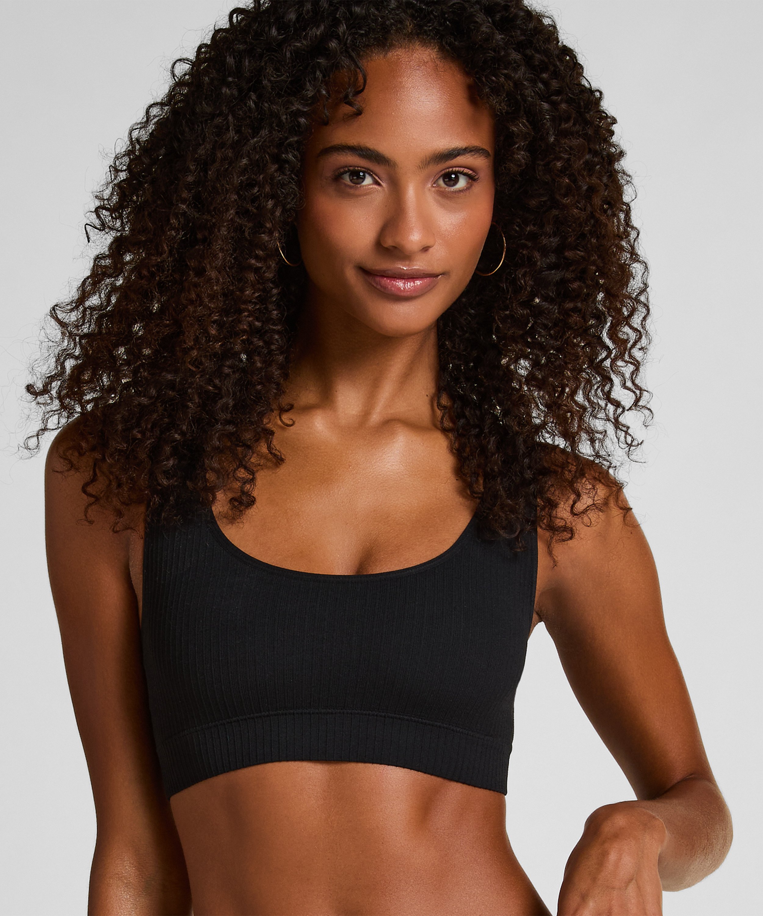 Dianne Scoop Bralette, Black, main