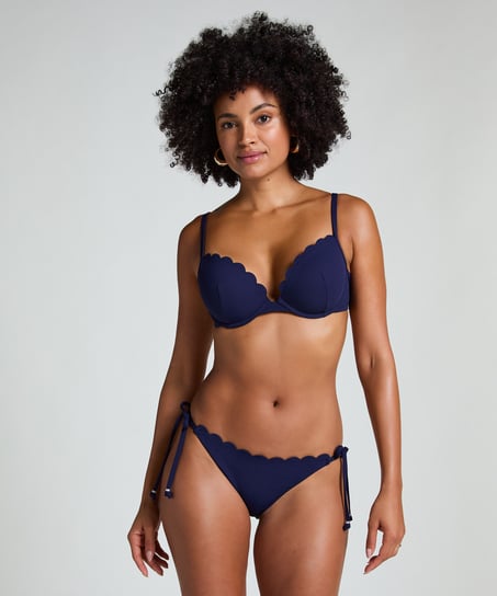 Scallop Bikini Bottoms, Blue