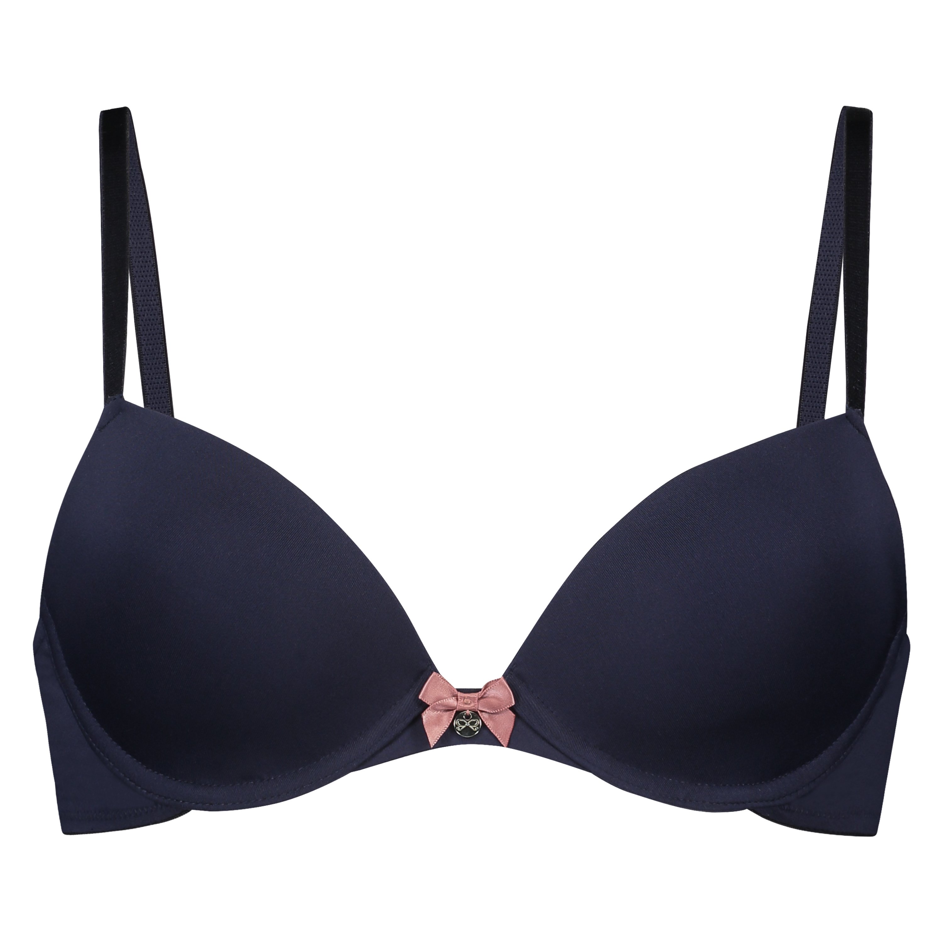 Plunge Padded Underwired Bra, Blue, main
