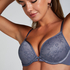 Lea Padded Underwired Push-Up Bra, Gray