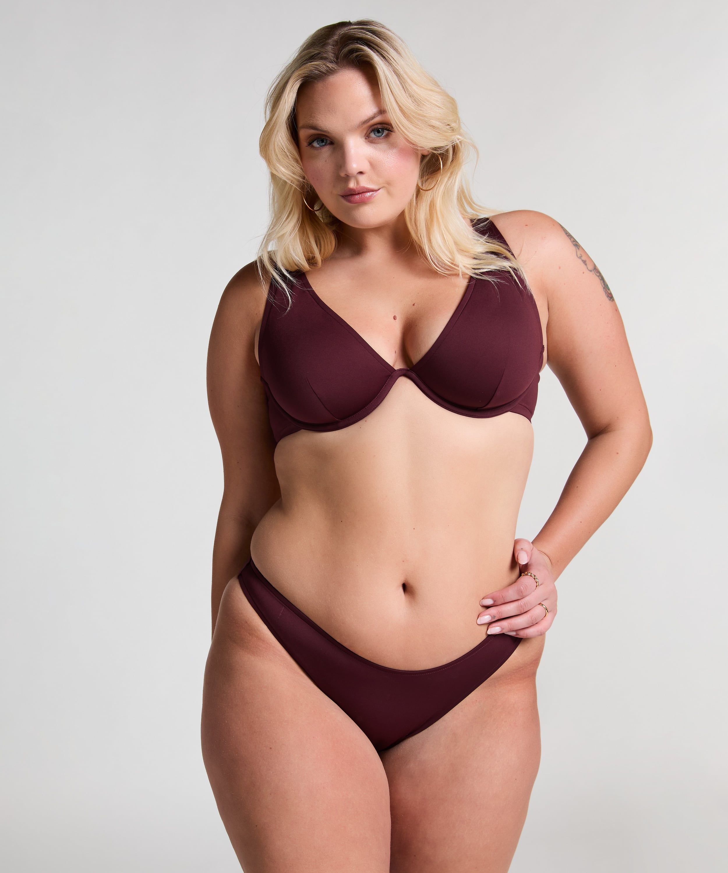 Neoprene Bikini Top, Purple, main