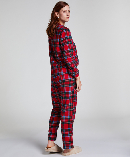 Flannel Pyjama Set, Red