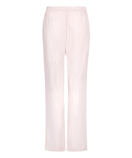 Poplin Cotton Pyjama Pants, Pink