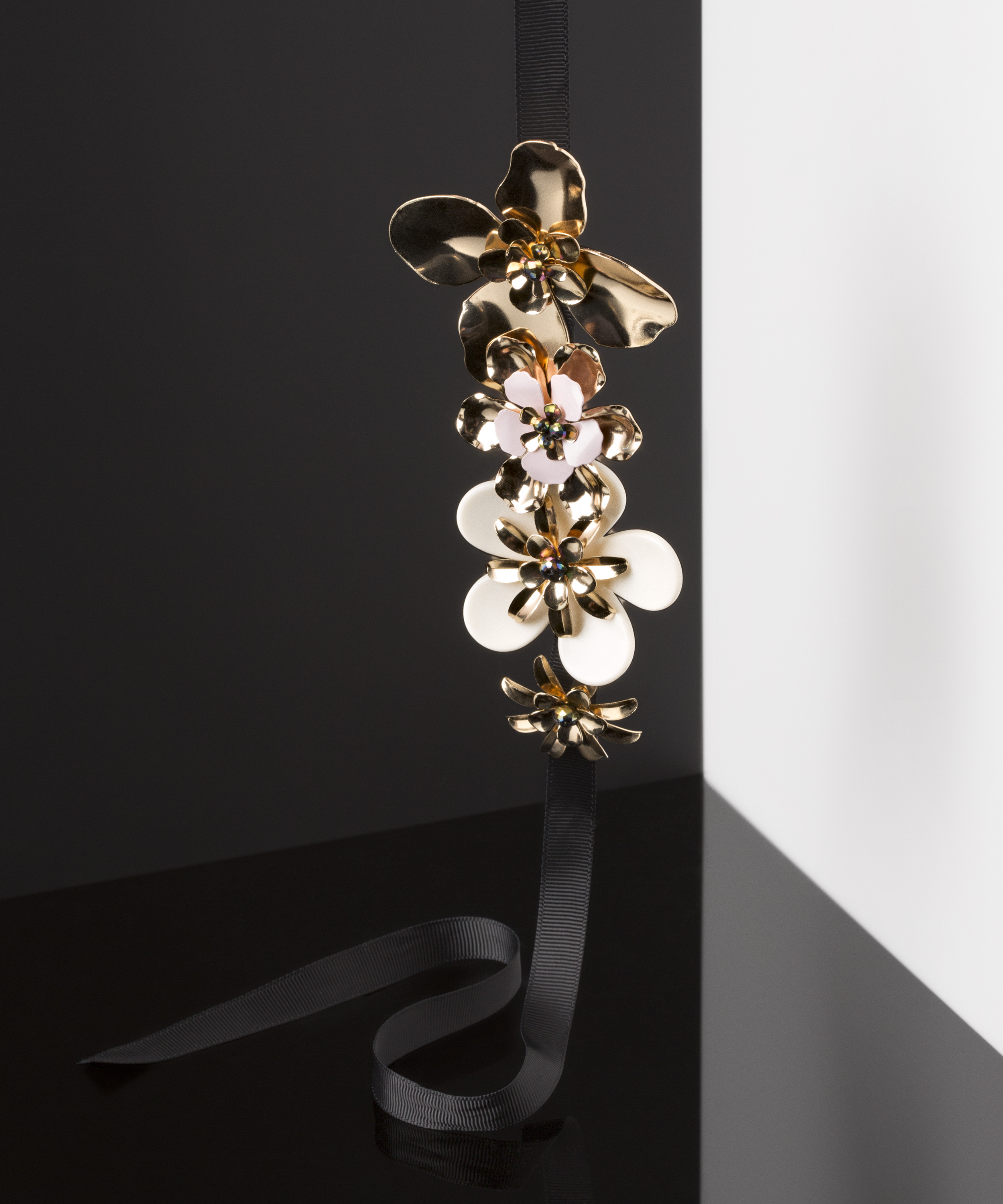Floral Necklace, Yellow, main
