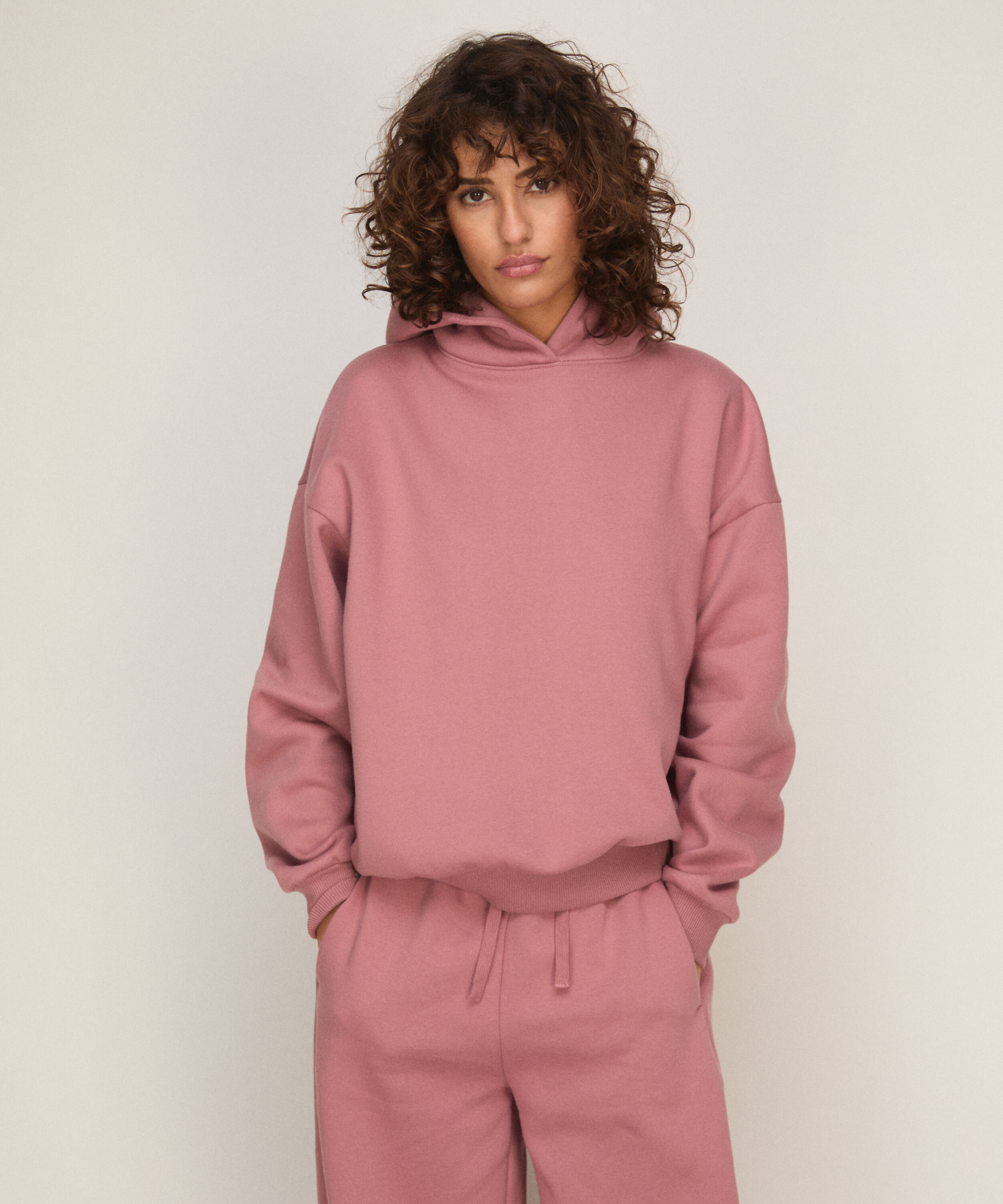 Hoodie Brushed Sweat, Pink