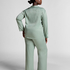 Ayla Satin Long-Sleeved Jacket, Green