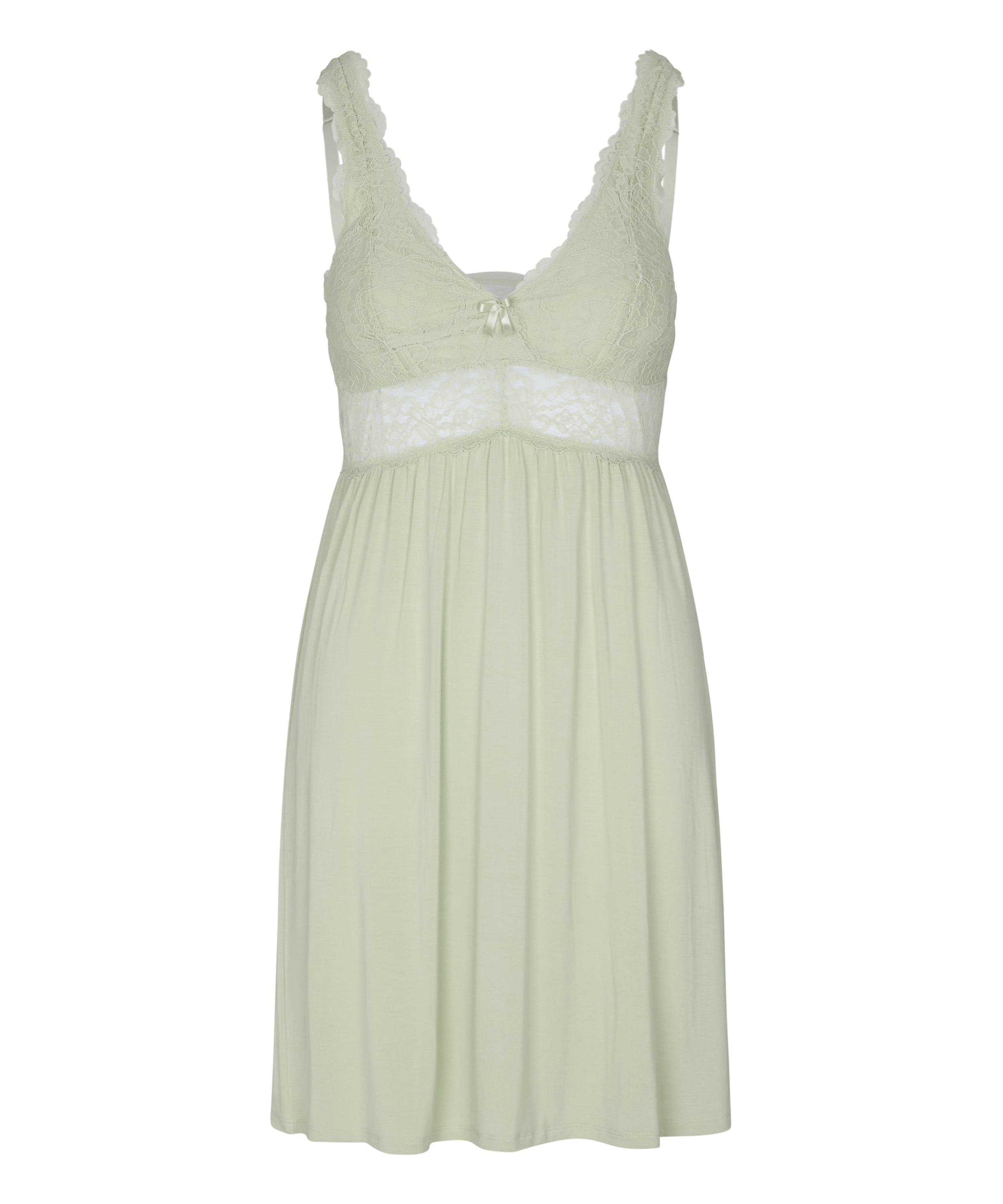 Nora Lace Slip Dress, Green, main