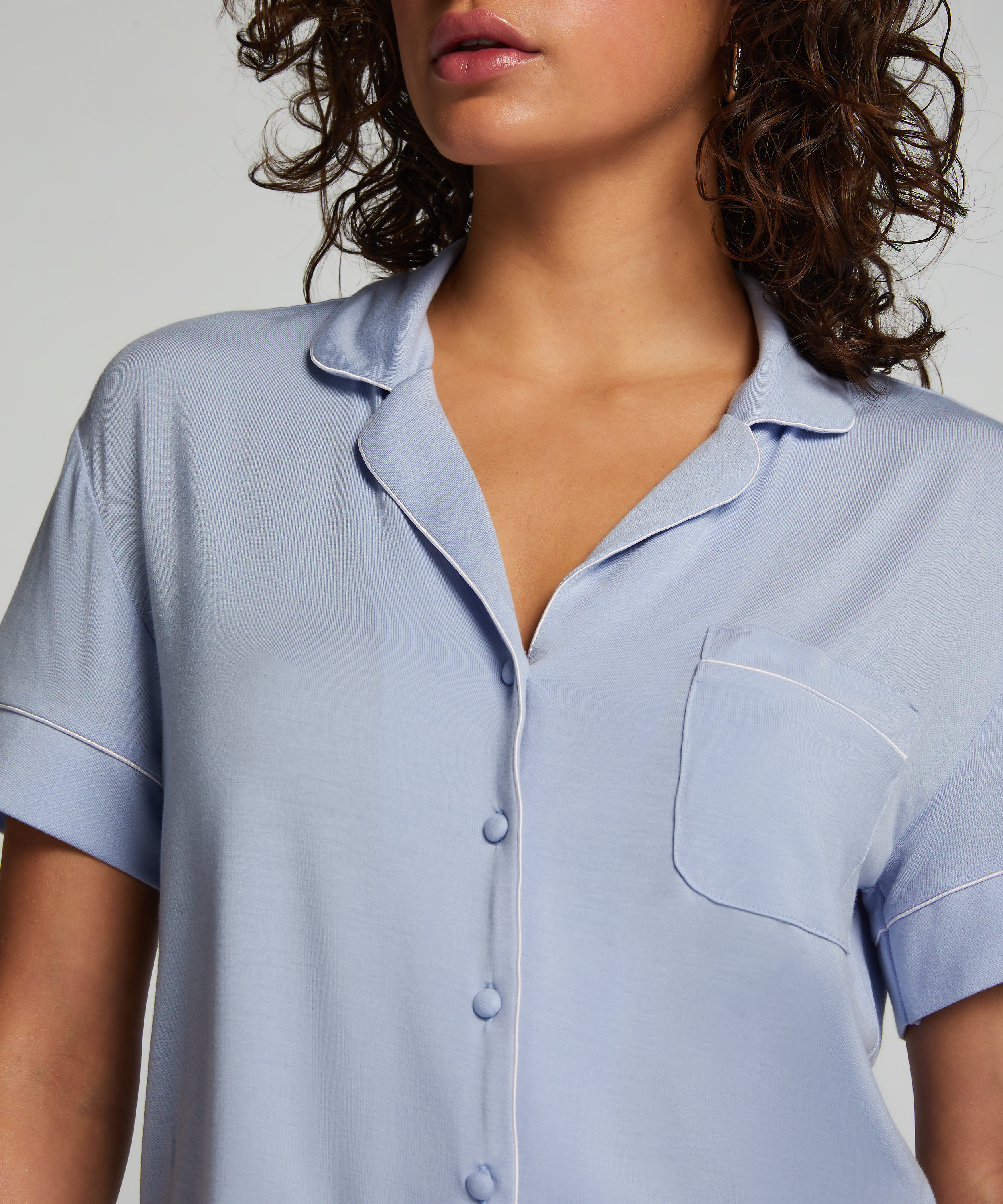 Essential Jersey Short-Sleeved Jacket, Blue, main