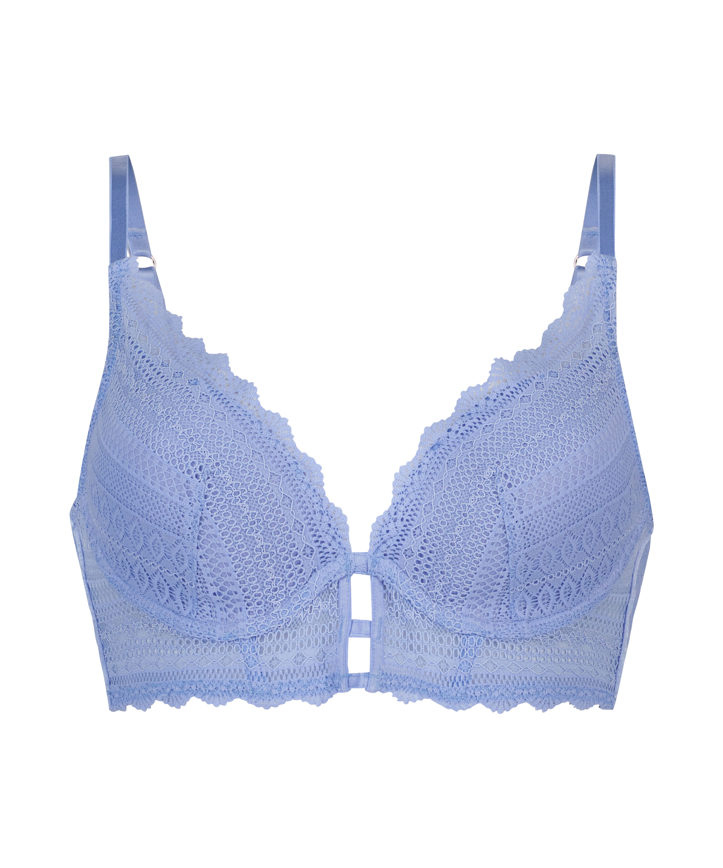 Chynna Padded Longline Underwired Bra, Blue, main