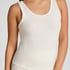 Singlet Brushed Jersey Rib, White