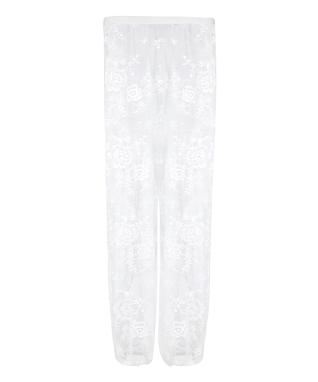 Sunset Lace Balloon Pants, White