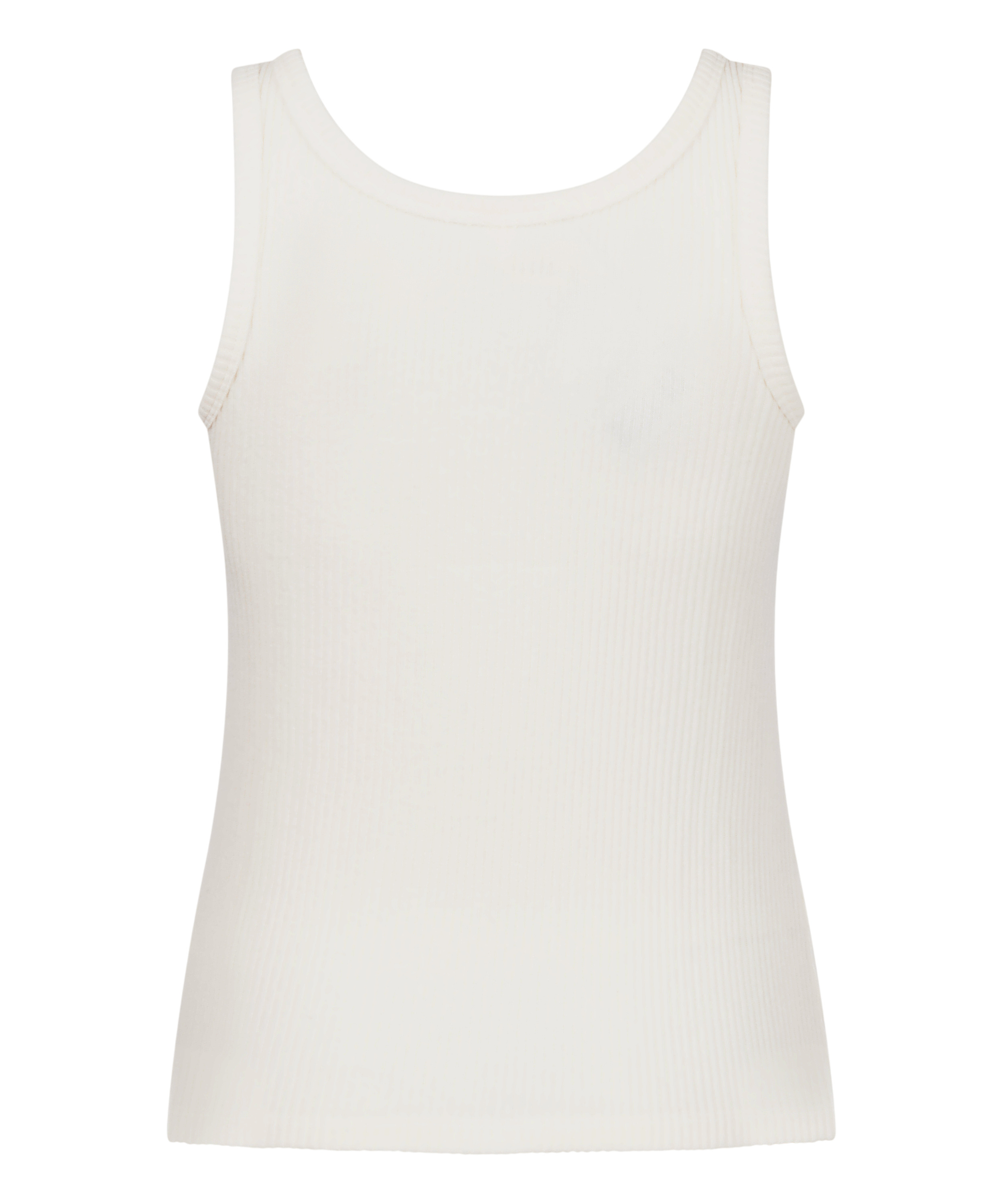 Singlet Brushed Jersey Rib, White, main