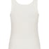 Singlet Brushed Jersey Rib, White