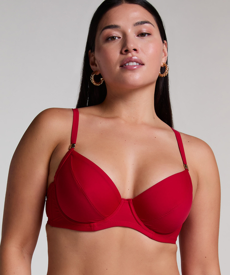 Luna Bikini Top, Red