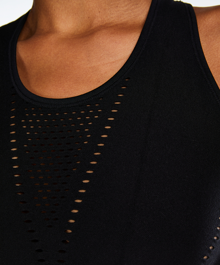 HKMX roundknit tank top, Black
