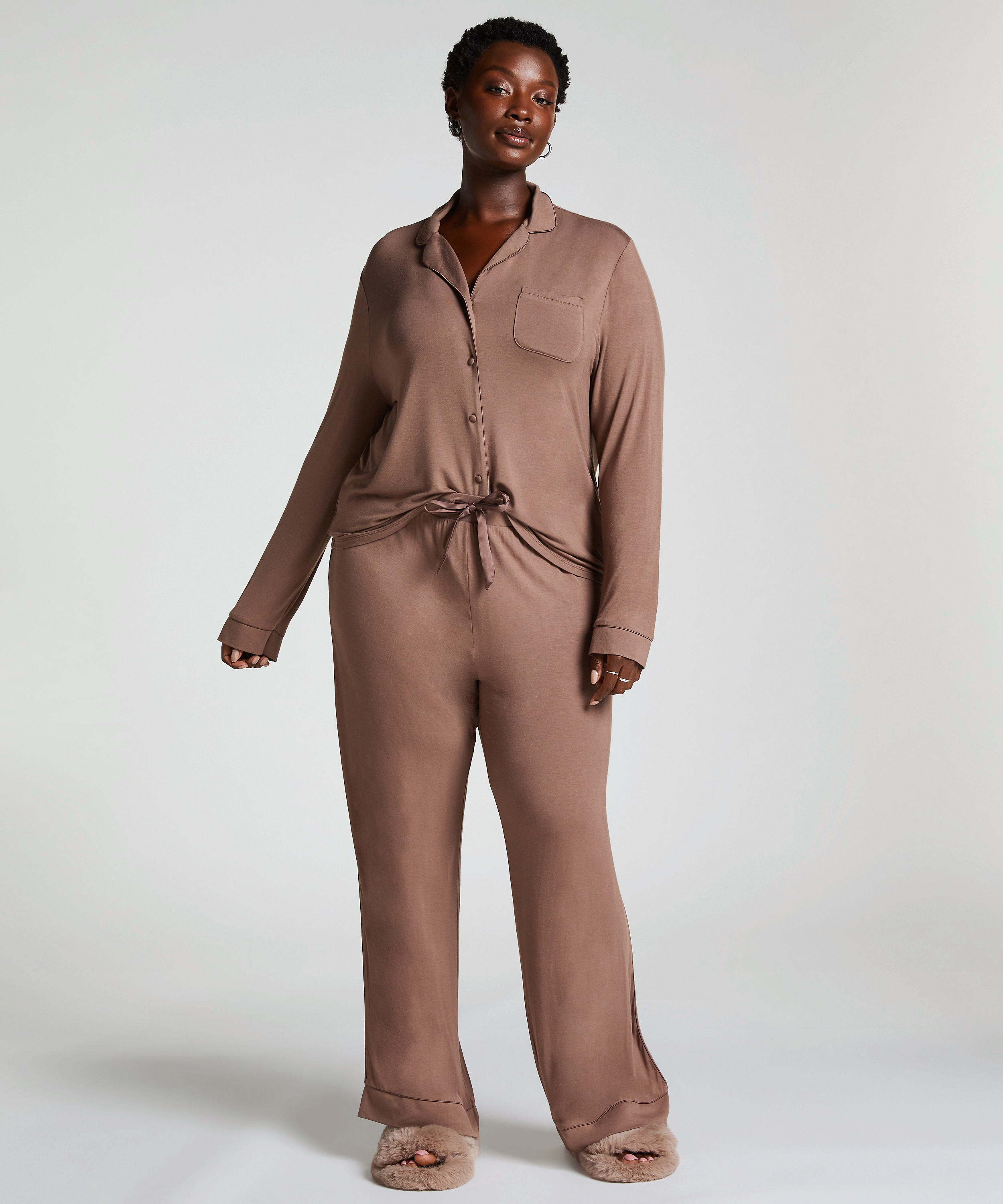 Essential Jersey Pants, Brown, main