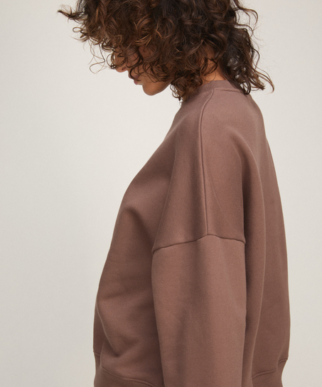 Top Crew Brushed Sweat, Brown