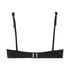 Scallop non-padded underwired bikini top, Black