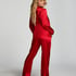 Satin Long-Sleeved Jacket, Red