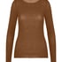 super soft Boatneck shirt with Cashmere, Brown