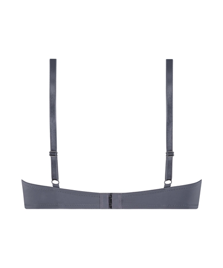 Plunge Padded Underwired Bra, Gray