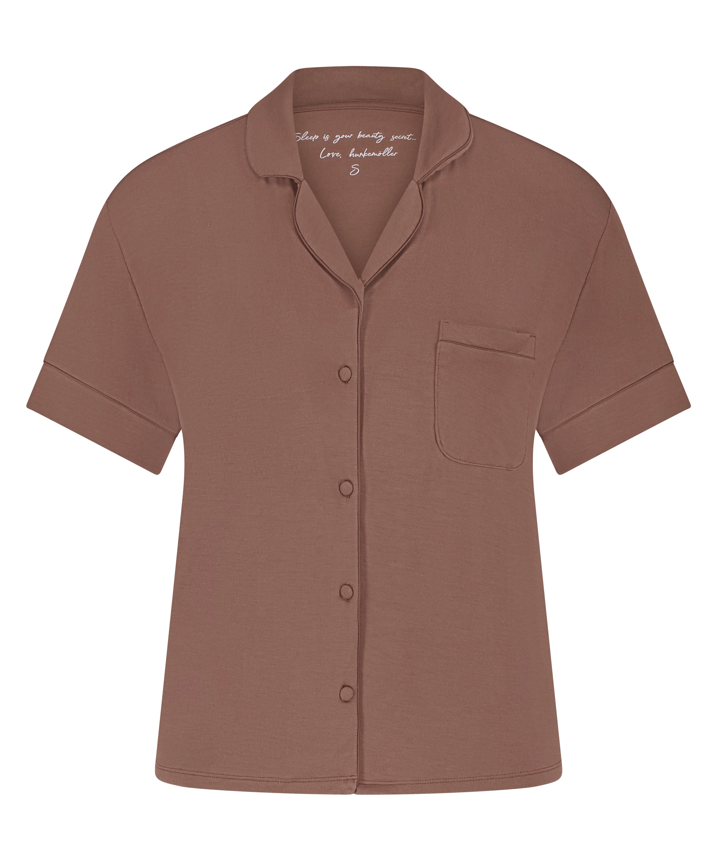 Essential Jersey Short-Sleeved Jacket, Brown, main