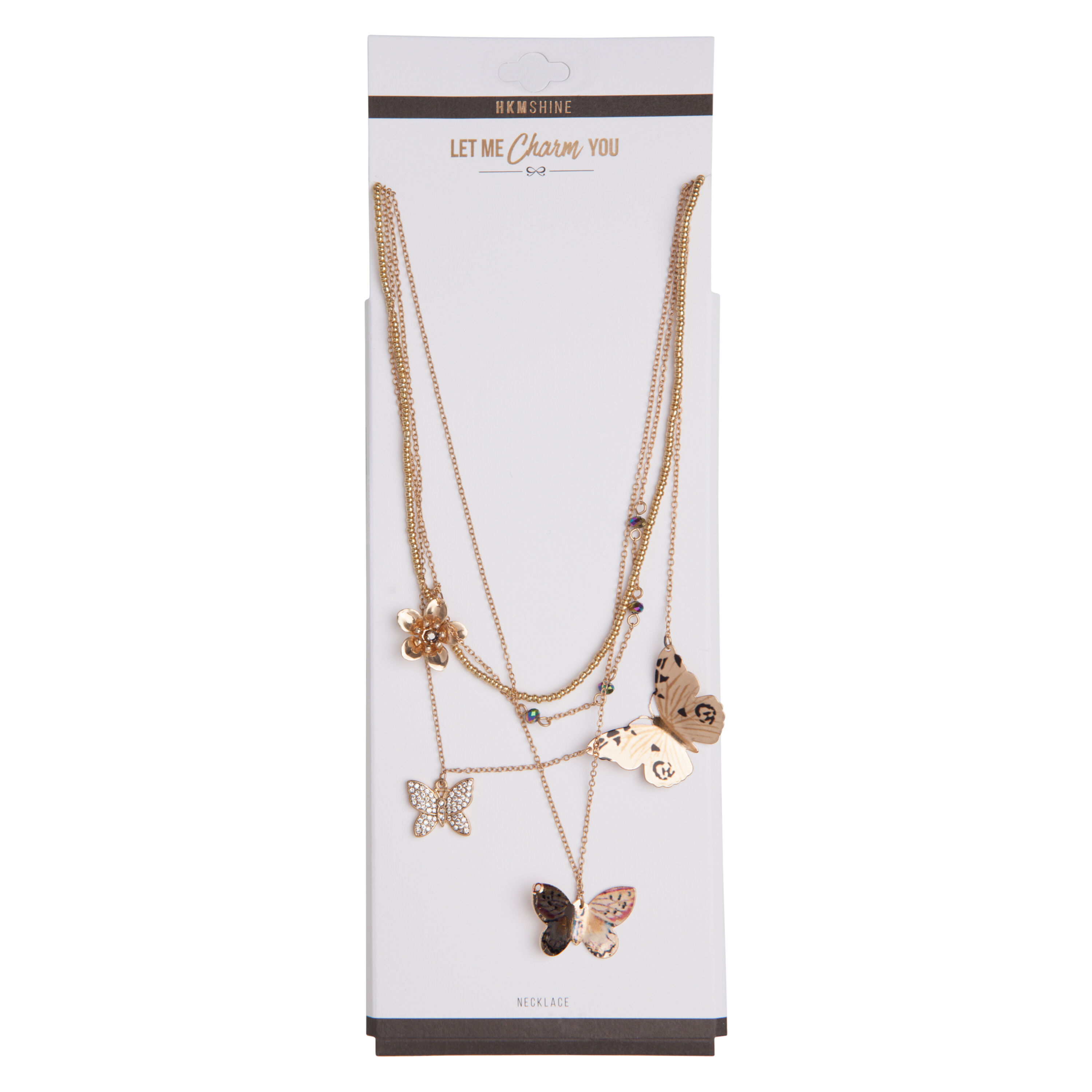 Butterflies Necklace, Yellow