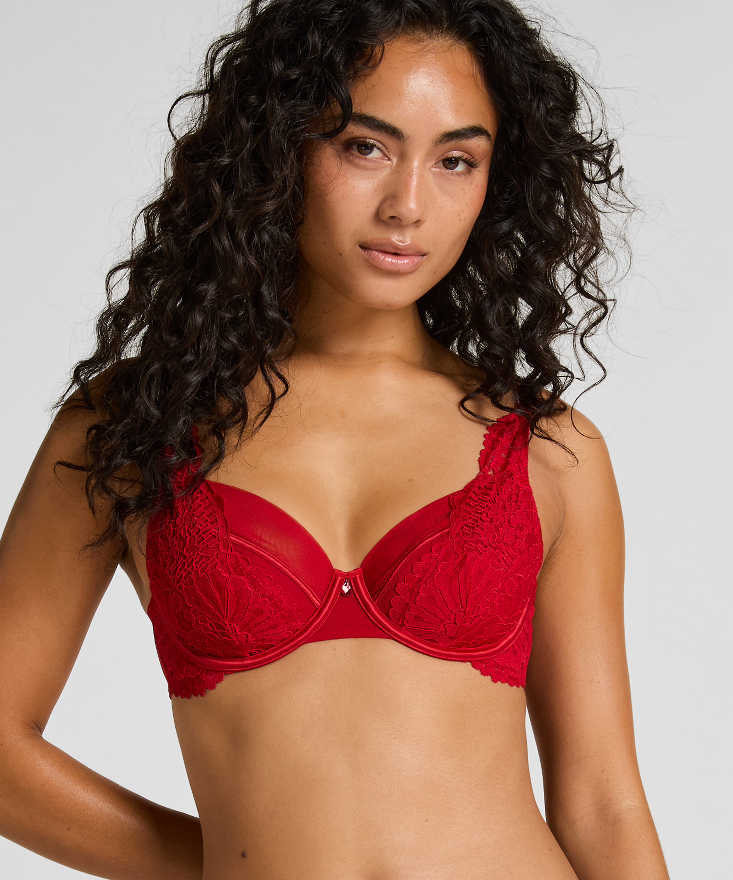 Whitney Non-Padded Underwired Bra, Red, main