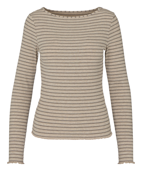 Boatneck Top, Beige