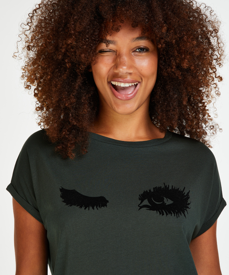 Round Neck Nightshirt, Green