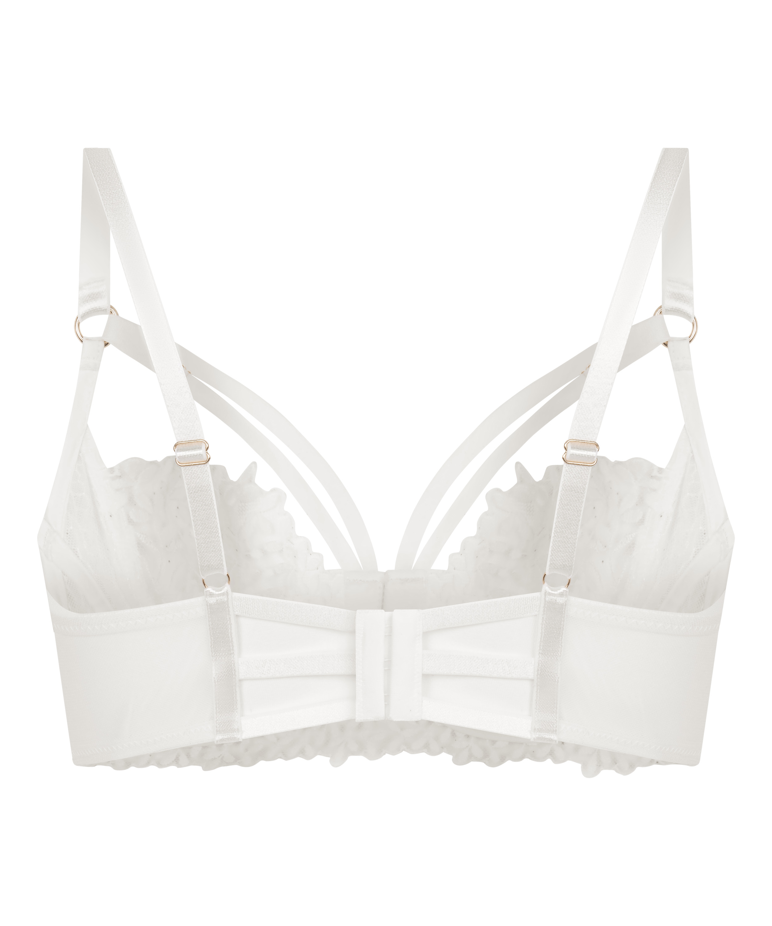 Kristina Non-Padded Underwired Longline Bra, White, main