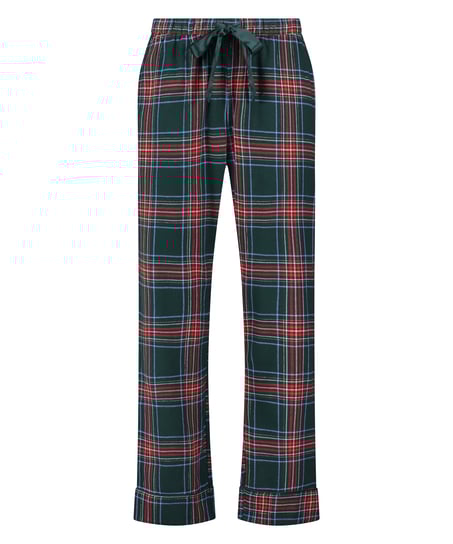 Flannel Pyjama Pants, Green
