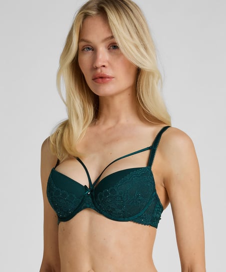 Isadora Padded Underwired Bra, Green