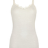 super soft Lace V-Neck cami with Cashmere, White