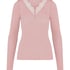 super soft Lace V-Neck Shirt with Cashmere, Pink