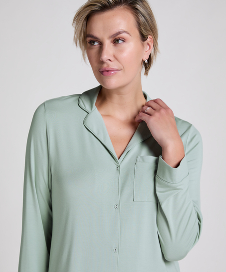 Essential Jersey Shirtdress, Green