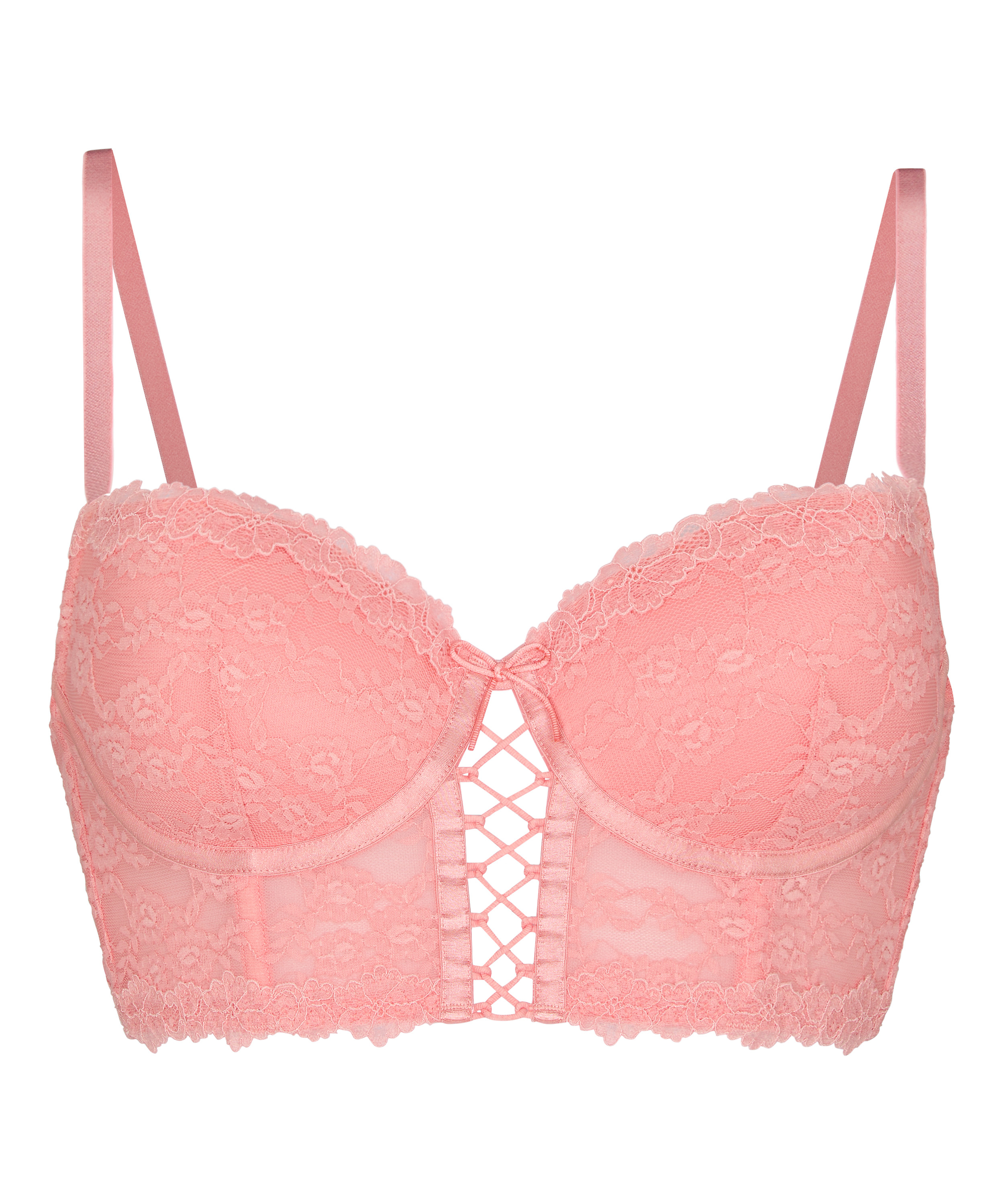 Padded Underwired Longline Bra Aveline, Pink, main