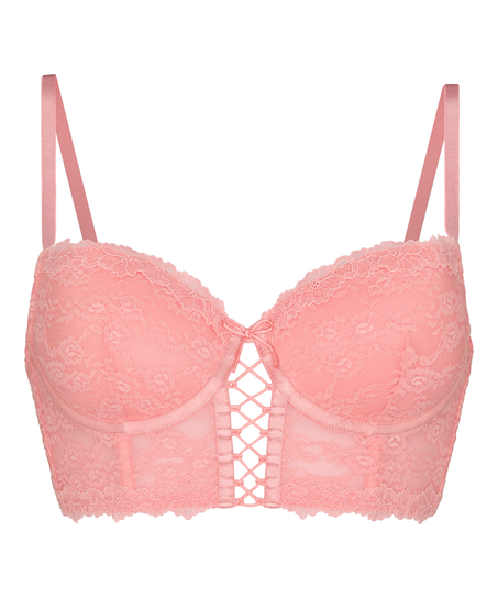 Padded Underwired Longline Bra Aveline, Pink