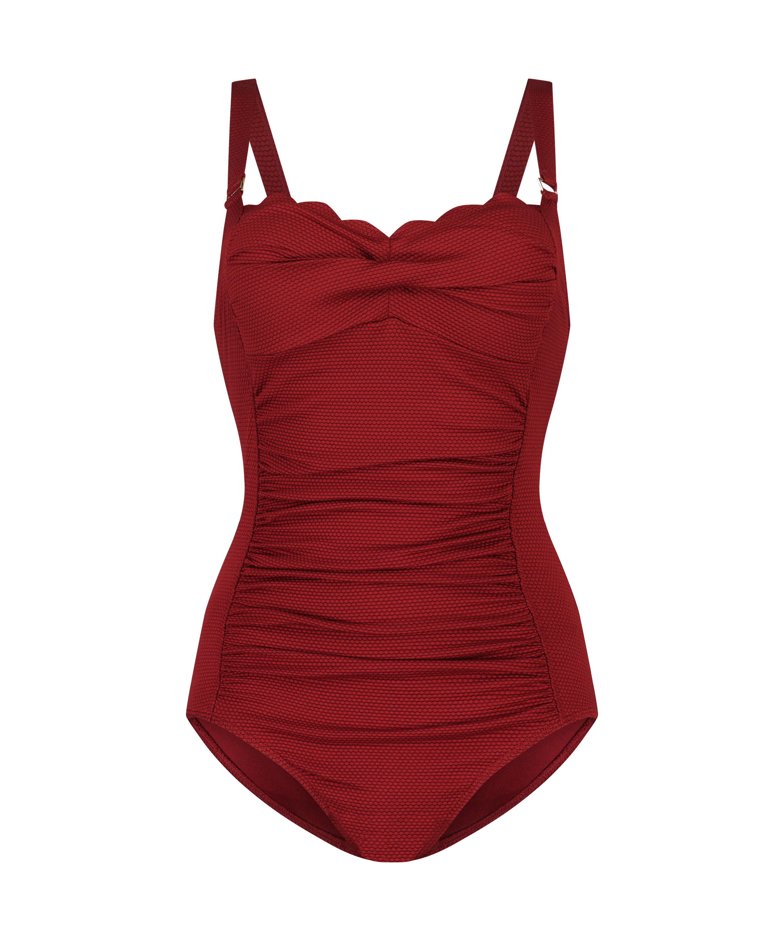Scallop swimsuit, Red, main