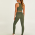 HKMX High Waisted Seamless Sports Legging, Green
