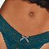 Floral Lace Thong, Blue