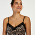 Zebra velvet cami top, Black