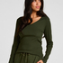 Longsleeved Top with Rib, Green