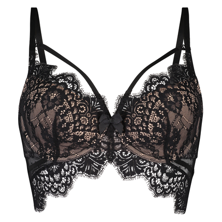Marilee Padded Underwired Longline Bra, Black